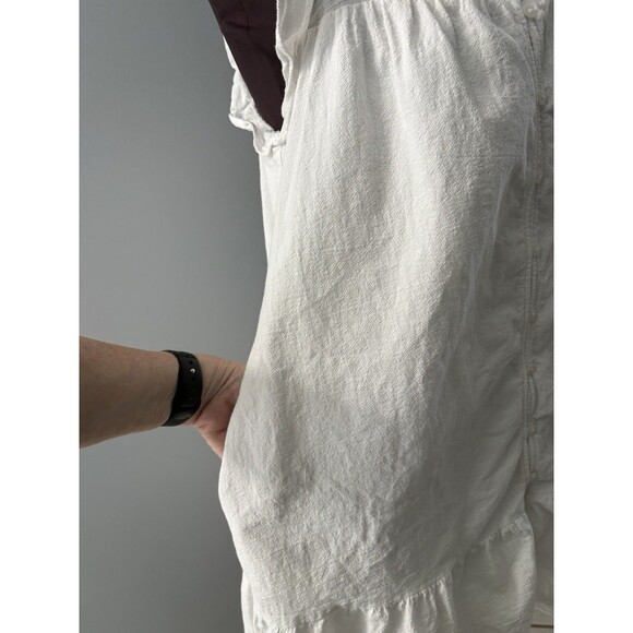 Universal Threads Babydoll Sundress Size Medium White Ruffle Beach Coastal Lagen - Picture 5 of 16